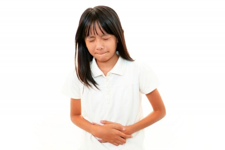 abdominal pain in children with parasites